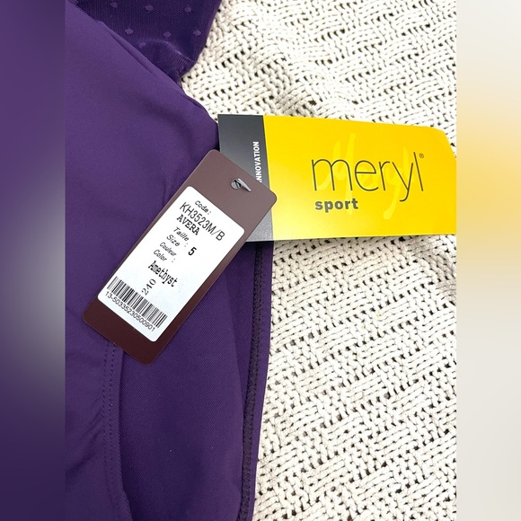 NWT! KH Martin Cap Sleeve Leotard w Dotted Swiss Mesh Linear Cutouts & V Back - Picture 4 of 6